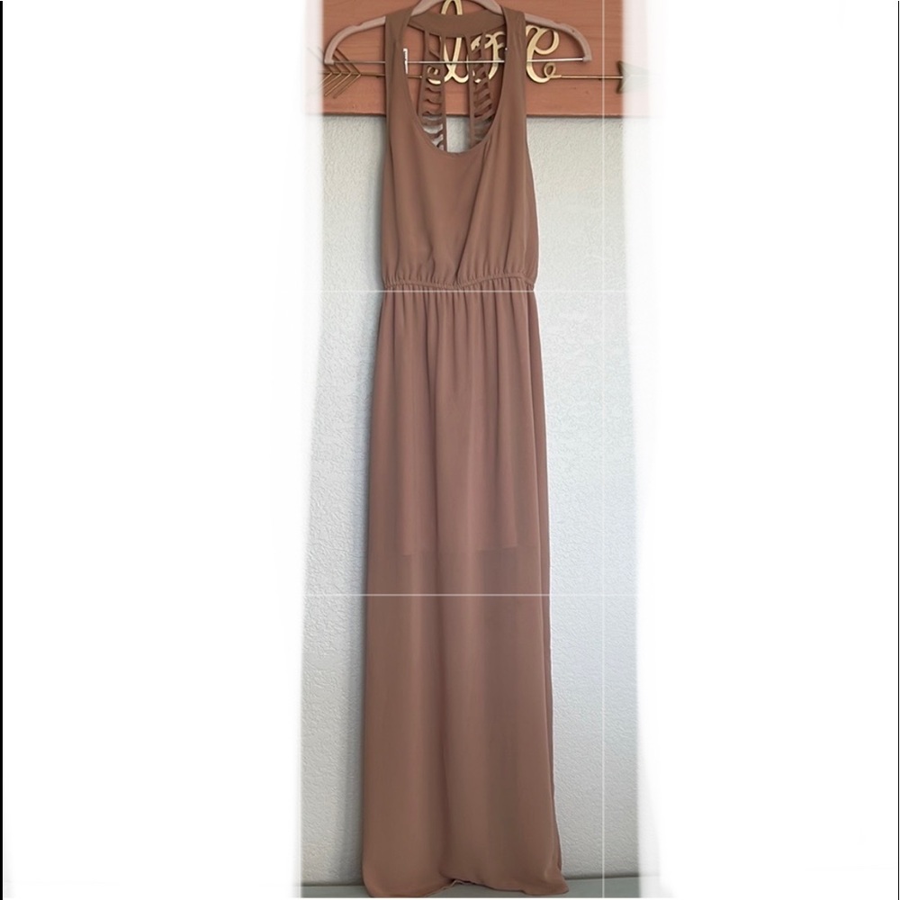 Anthropology Lost April dusty rose Maxi dress size medium